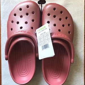 NWT Crocs clog metallic pink